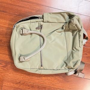 Green Laptop backpack with laptop pocket